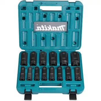 Makita E-16586 Llave de vaso para atornillador de impacto Juego de llaves de vaso negro, verde