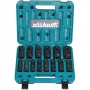 Makita E-16586 Llave de vaso para atornillador de impacto Juego de llaves de vaso negro, verde
