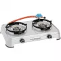 Hornillo de gas Camping Cook CV (Gris, dos fuegos)