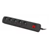 Protector de sobretensión NATEC NSP-1713 negro 5 tomas de CA 1,5 m