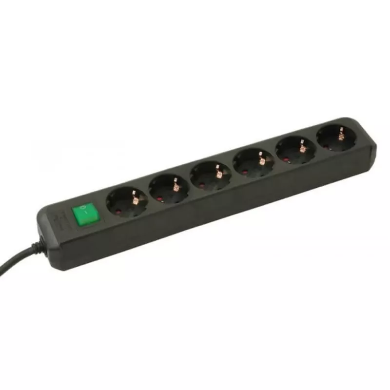 brennenstuhl Eco-Line - Alargador - Tomas de salida: 6 - 1.5 m - Negro