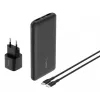 Belkin BoostCharge - Batería externa + fuente de alimentación AC - 10000 mAh - PD - 3 puertos de salida (24 Pin USB-C, 2 x USB)