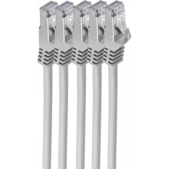 Cable de red ShiverPeaks BS75512-SET5 2m Cat7 S/FTP gris
