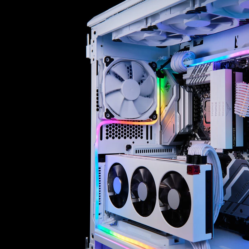 Tira LED Phanteks Neon Digital RGB, 55 cm, blanca (PH-NELEDKT_M5_WT01)