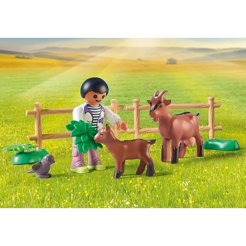 Playmobil 71442 Country: Tractor con remolque y depósito de agua – Cosecha fresca en la granja – Descubre el medio ambiente jugando – Juego de rol imaginativo