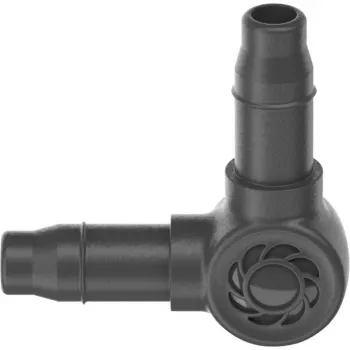 Conector Gardena en L sistema de riego por goteo plástico