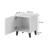 Set de mesitas de noche cama meble PAFOS, 2 uds., 45×40×51 cm, negro mate, MDF/aglomerado