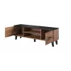 Soporte de TV Cama LOTTA 160 2D2K roble wotan/negro mate