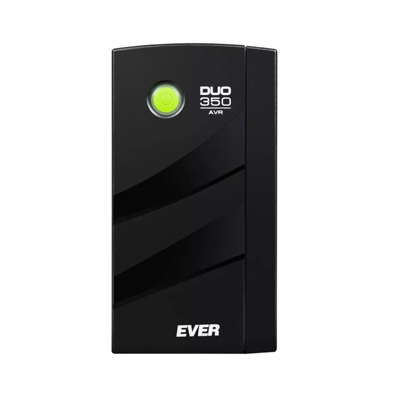 Sistema de alimentación ininterrumpida EVER DUO 350 AVR, SAI torre line-interactive, 0,35 kVA (245 W), 2 salidas C13, batería VRLA de 12 V 5 Ah