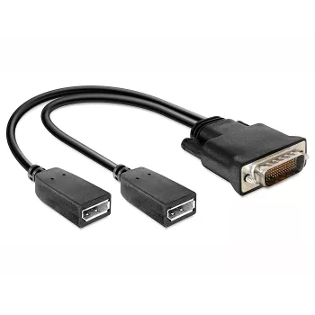 Adaptador de cable de vídeo DeLOCK 65354 DMS a 2 x DisplayPort negro
