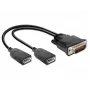 Adaptador de cable de vídeo DeLOCK 65354 DMS a 2 x DisplayPort negro