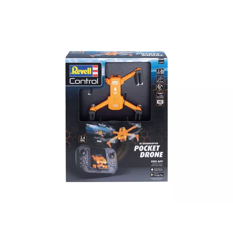 Cuadricóptero RC REVELL Pocket Drone 23810 — 2,4 GHz, radiocontrol de 4 canales