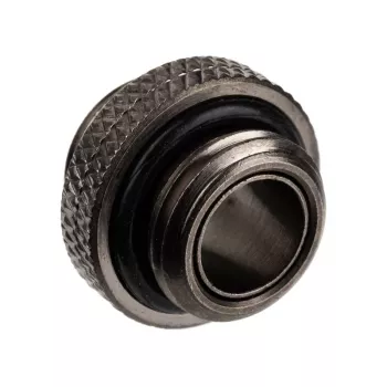 Adaptador Alphacool G1/4 macho a G1/4 macho, conexión en codo metálica, negra