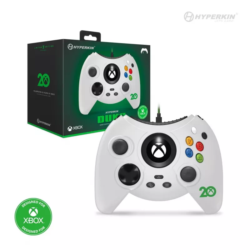 Hyperkin M02668-ANWH, mando, Xbox One, Xbox Series S, Xbox Series X, botón de opciones, con cable, USB, USB Type-C