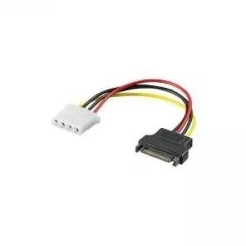 Cable de alimentación interno para PC Goobay, amarillo-rojo - 13,30cm (5,25) conector hembra > conector macho SATA (93634)