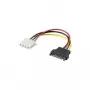 Cable de alimentación interno para PC Goobay, amarillo-rojo - 13,30cm (5,25) conector hembra > conector macho SATA (93634)
