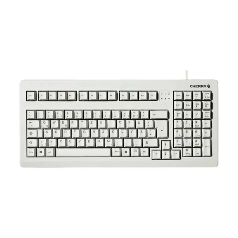 CHERRY G80-1800 teclado compacto, USB/PS/2, distribución francesa AZERTY, gris (G80-1800LPCFR-0)