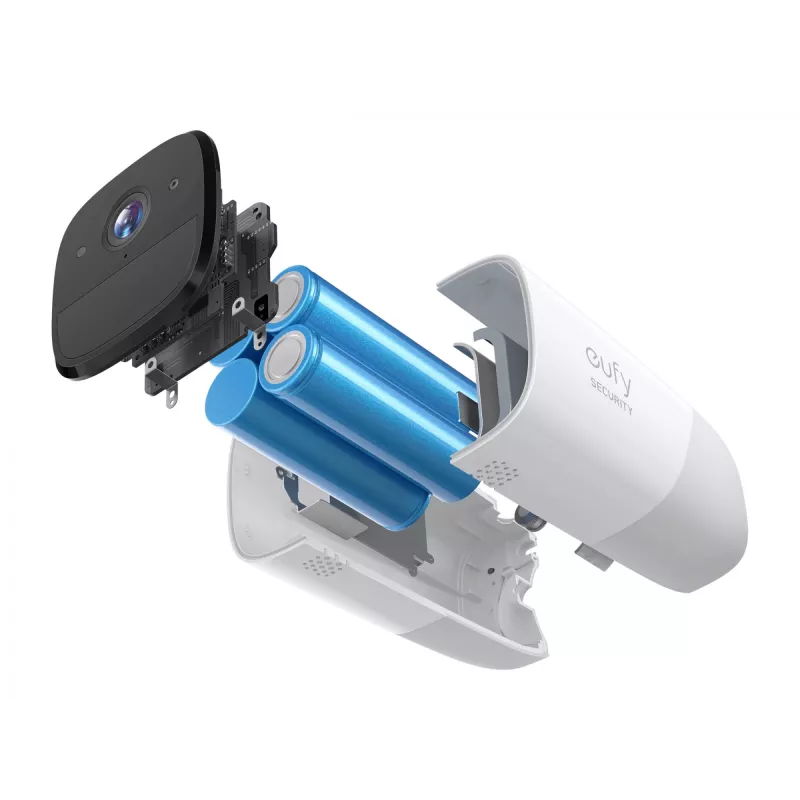 Eufy Security, eufyCam 2 Pro sistema de cámaras de vigilancia inalámbricas para el hogar, 365 días de autonomía de batería, compatible con HomeKit, resolución 2K, resistente a la intemperie IP67, visión nocturna, set de 2 cámaras, sin cuotas mensuales