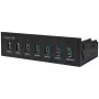 LogiLink concentrador USB 3.0, 7 puertos 5,25