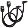 Corsair CC-8900278 cable SATA Premium con malla, acodado, 30 cm, negro, pack de 2