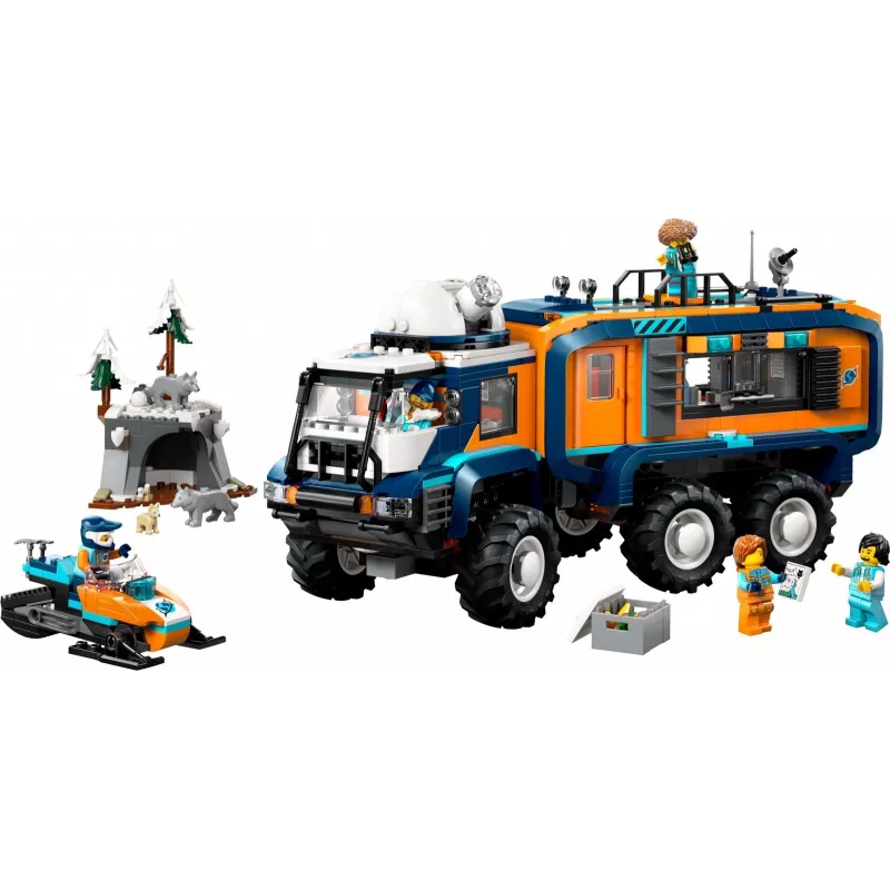 LEGO City Camión de expedición al Ártico 60471 – set de juego de 1064 piezas con 4 minifiguras, laboratorio móvil, para niños a partir de 8 años