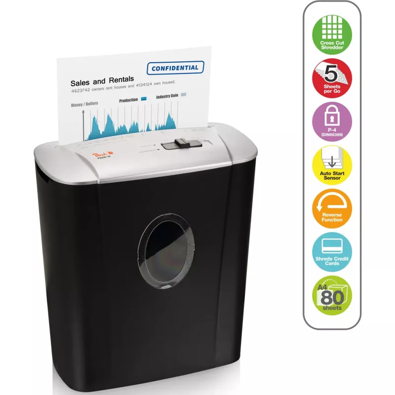 Peach PS500-10 destructora de documentos corte cruzado 72 dB 22 cm negro