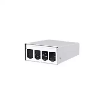 METZ CONNECT BTR E-DAT modul - Caja de instalación superficie de red - Blanco puro, RAL 9010 - 4 puertos - para P/N: 1308990111-I (130861-0402-E)