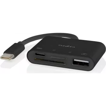 Lector de tarjetas microSD USB-C Nedis (CCGB64780BK01)