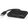 Lector de tarjetas microSD USB-C Nedis (CCGB64780BK01)