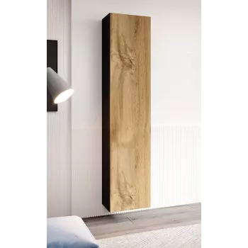 Armario cerrado Cama VIGO '180' 180/40/30 negro/roble Wotan