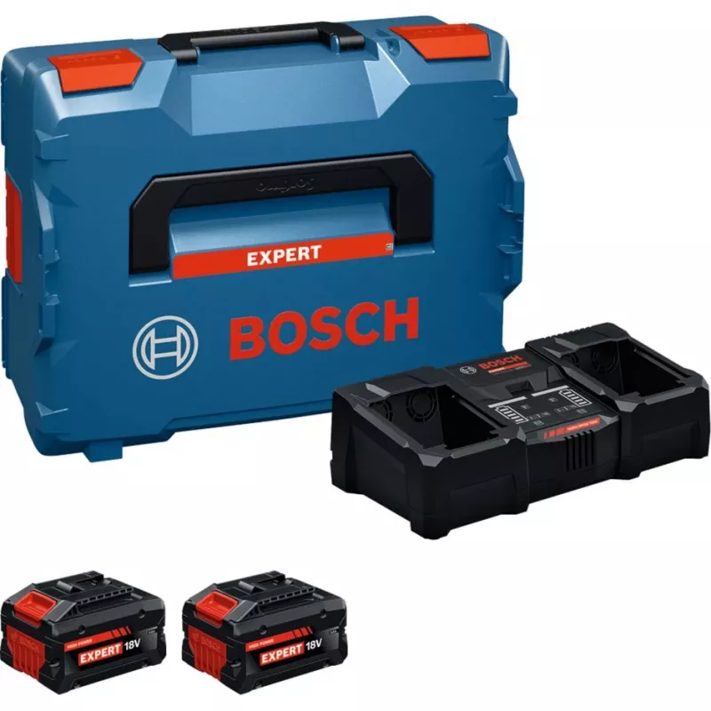 Bosch EXPERT 18V Set de inicio con 2 baterías y cargador en L-BOXX