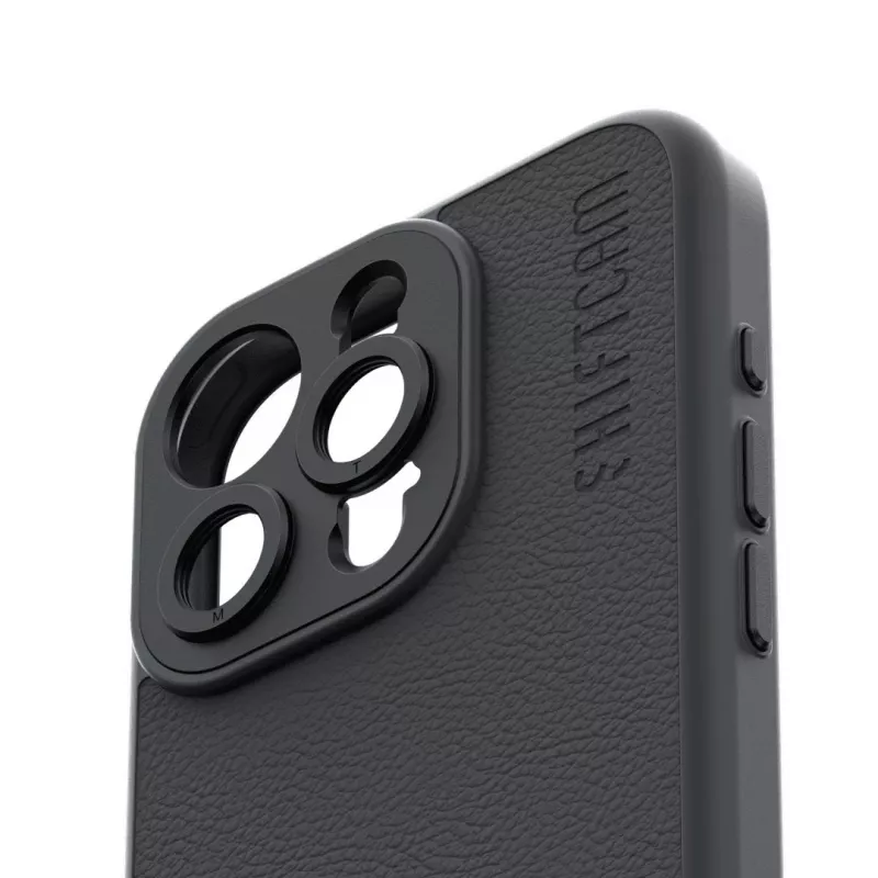 ShiftCam AC-CA-15PL-CH-EF funda con montura para objetivo para iPhone 15 Plus, piel vegana, compatible con MagSafe