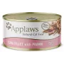 Applaws Natural Cat Food comida húmeda para gatos con filete de atún y gambas, 156 g
