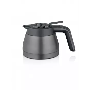 Jarra para cafeteras Severin, modelo TK 5571 — 1,1 L, acero cepillado/negro, 220×165×135 mm
