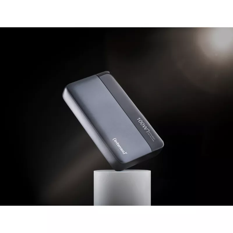 Batería externa INTENSO 7350050 — 20000 mAh, 1× USB-A + 2× USB-C, 100 W de potencia de salida total, negra/gris