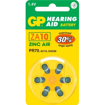 Pila desechable GP Batteries Hearing Aid ZA10