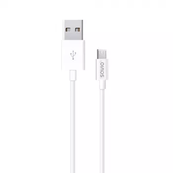 Cable USB SAVIO CL-124 USB 2.0, USB A a Micro-USB B, 2 m, blanco