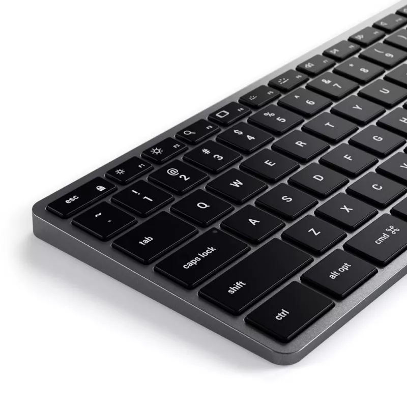 Teclado Satechi slim W3 USB-C con teclado numérico (gris espacial)