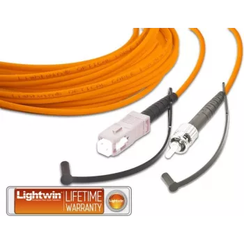 Lightwin Cable de conexión de fibra óptica simplex de alta calidad, MM OM2, SC - ST (LSP-50 SC-ST 2.0)