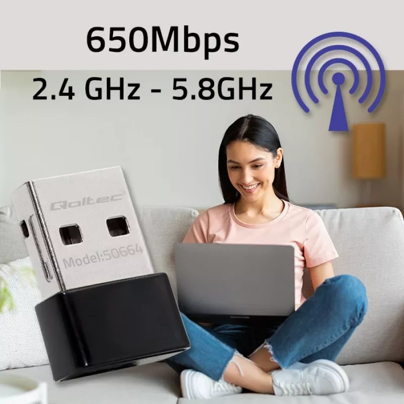 Adaptador mini USB inalámbrico ultra rápido