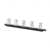 Panel de gestión de cables para rack 1U metal con 5 grandes soportes, ALLNET ALL-S0002251, negro