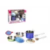 Set de cocina de metal de 8 piezas de Madej — utensilios y menaje de cocina de juguete de metal, accesorios para cocinitas