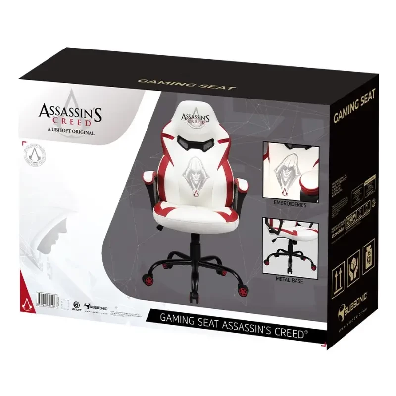 Silla de oficina Subsonic SA5573-AC1 asiento acolchado respaldo acolchado blanco