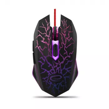 Esperanza MX211 LIGHTNING - ratón - USB - ratón - óptico - 6 botones - negro
