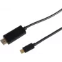 Adaptador de cable de vídeo S/CONN 10-57025 1 m HDMI Type-A USB Type-C negro