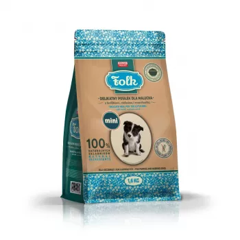 FOLK Junior Razas pequeñas Comida suave para cachorros con conejo, ternera y zanahoria - Comida seca para perros - 1,6kg