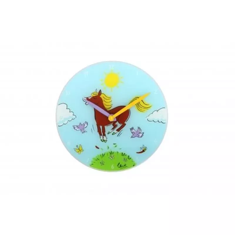 Reloj NeXtime 8812 Jump for joy, Ø30 cm, reloj de pared, azul/multicolor