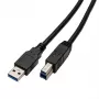 Cable USB-A a B Captiva 80292, 2 m, negro