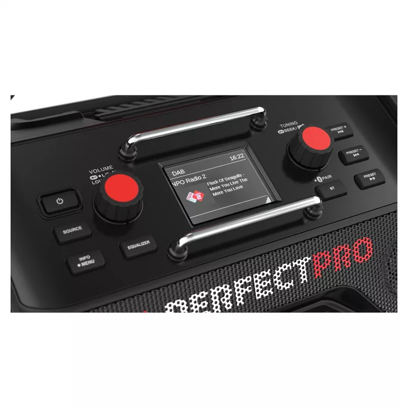 Radio de obra portátil PerfectPro ROCKTAGON 18V — radio de obra a batería