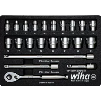 Juego de vasos Wiha 44708 accionamiento 3/8